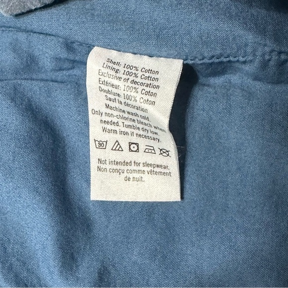 Janie and Jack Chambray Shorts Navy Blue Ric Rac Trim Size 7 - Picture 2 of 7